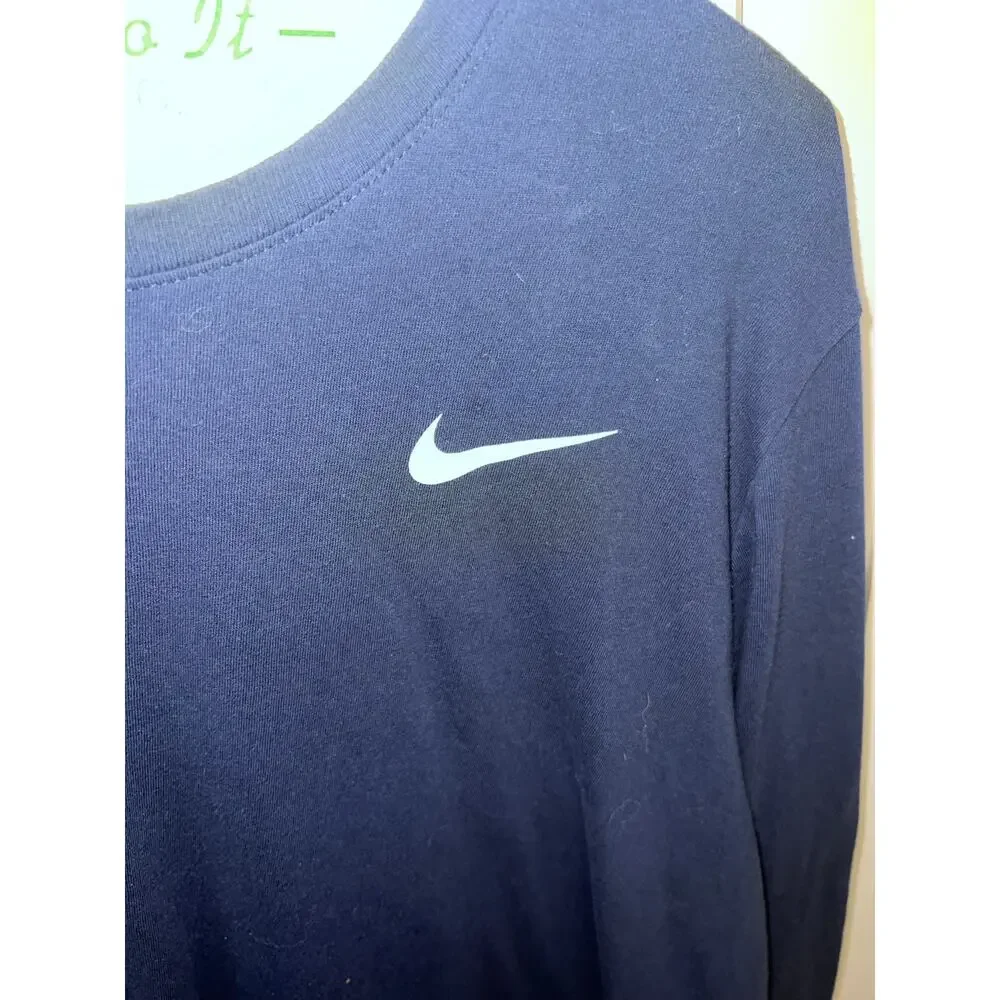 Nike Men's Blue Long‎ Sleeve Athletic Fit Dri-FIT Shirt Size XL
